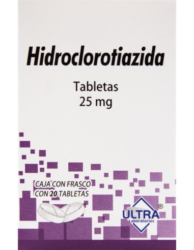 Hidroclorotiazida Tabs 25mg C/20 (Ultra)