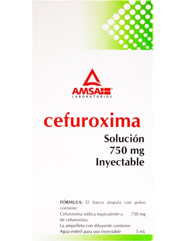 Cefuroxima Sol. Iny. 750 mg Amp. 5mL. (Amsa)