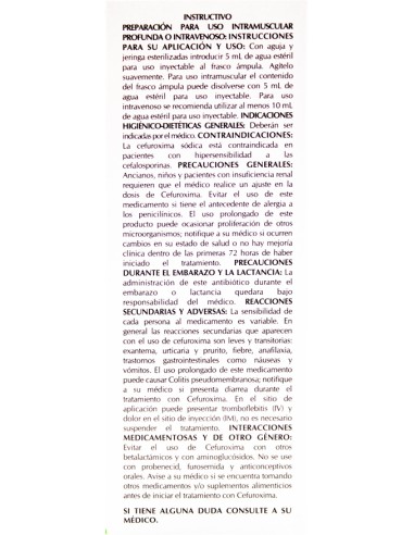 Cefuroxima Sol. Iny. 750 mg Amp. 5mL. (Amsa)