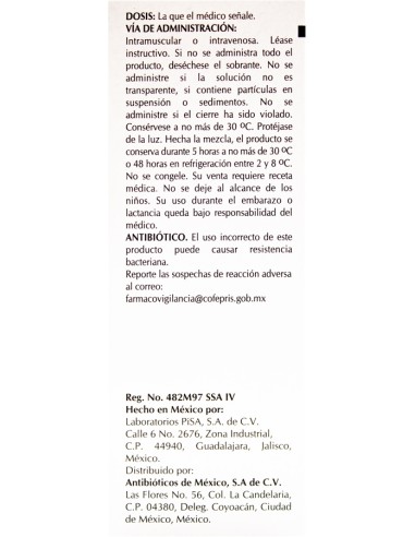 Cefuroxima Sol. Iny. 750 mg Amp. 5mL. (Amsa)