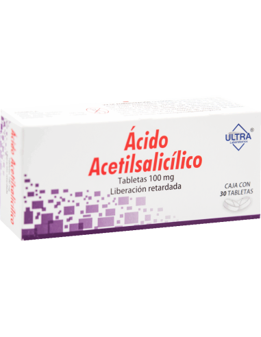 Ácido Acetilsalicílico Tabs LR 100mg C/30 (Ultra)