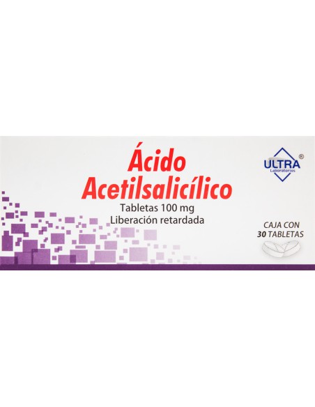 Ácido Acetilsalicílico Tabs LR 100mg C/30 (Ultra)