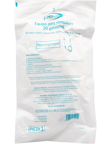 Equipo para venoclisis sin aguja (Medicrit)