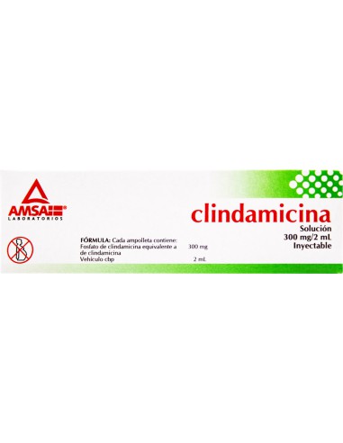 Clindamicina Sol. Iny. 300 mg Amp. 2mL (Amsa)