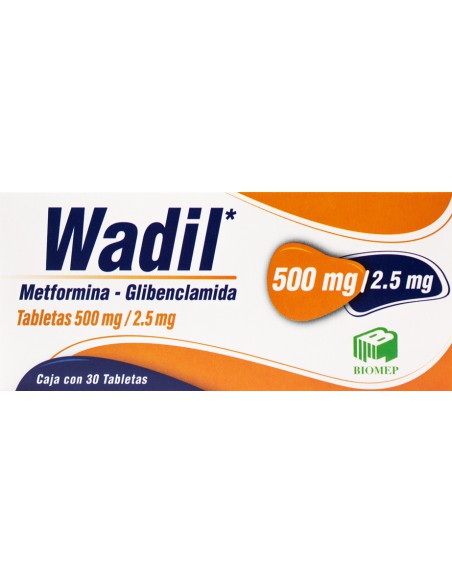 Wadil Tabs. 500 mg / 2.5 mg C/30