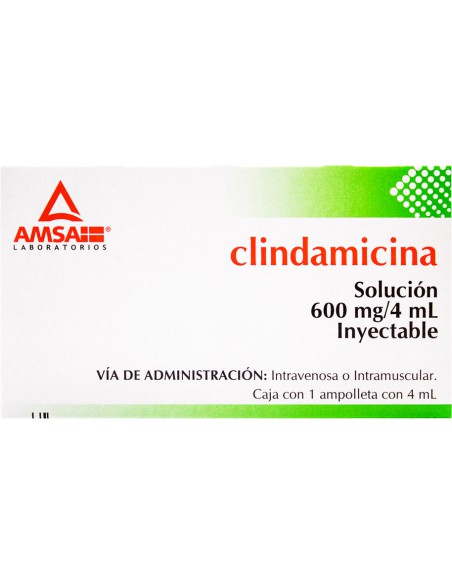 Clindamicina Sol. Iny. 600 mg Amp. 4mL (Amsa)