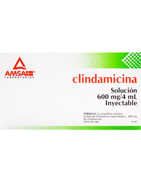 Clindamicina Sol. Iny. 600 mg Amp. 4mL (Amsa)