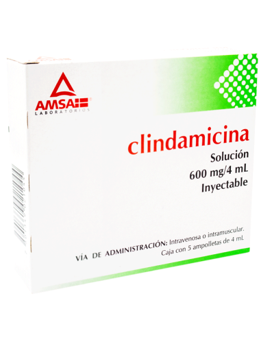 Clindamicina Sol. Iny. 600 mg Amp. C/5 (Amsa)