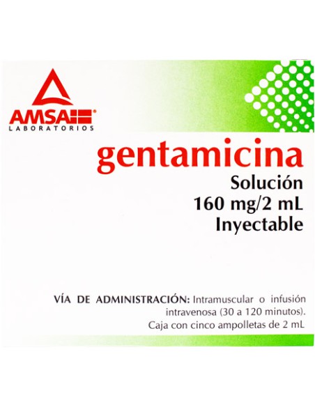 Gentamicina Sol. Iny. 160 mg Amp. C/5 (Amsa)