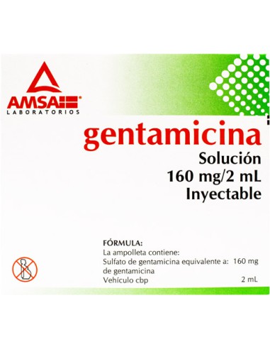 Gentamicina Sol. Iny. 160 mg Amp. C/5 (Amsa)