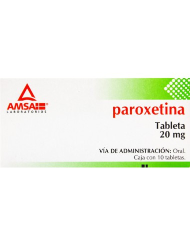 Paroxetina Tabs 20mg C/10 (Amsa)