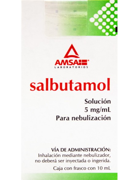 Salbutamol Sol. Nebulización 5mg/mL 10mL. (Amsa)
