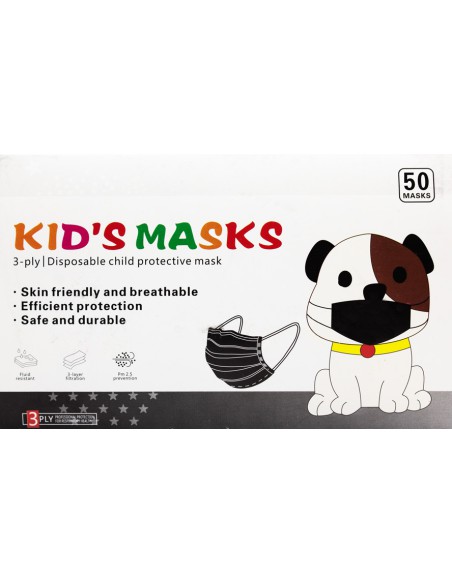 Cubrebocas Tricapa Infantil Personajes C/50