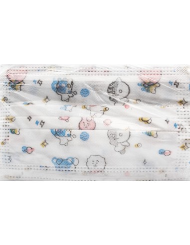 Cubrebocas Tricapa Infantil Personajes C/50