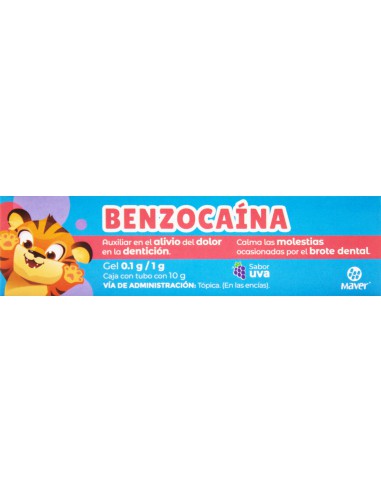 Benzocaína Gel 0.1g Tubo 60g (Maver)