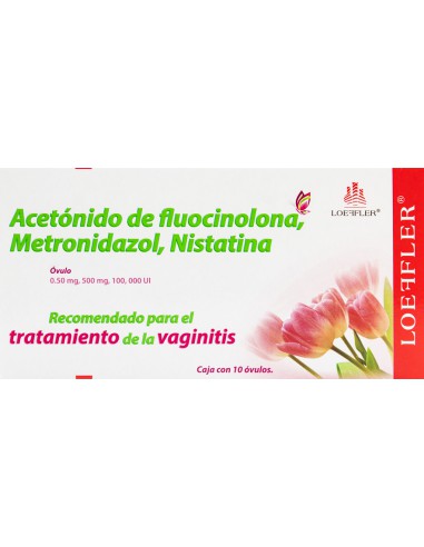 Acetónido de Fluocinolona, Metronidazol, Nistatina Óvulos C/10 (Loeffler)