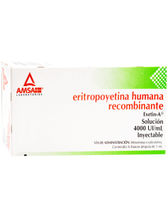 Eritropoyetina Humana Recombinante Sol. Iny. 4000 UI / mL...
