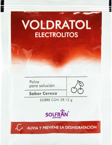 Voldratol electrolitos Orales Cereza Sobre de 28.12g C/1