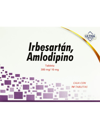Irbesartán, Amlodipino Tabs 300mg/ 10mg C/14 (Ultra)