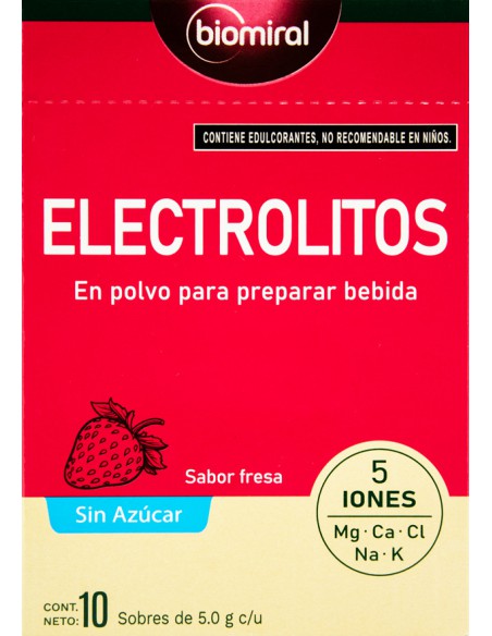 Electrolitos Orales Fresa Sobre 5g C/10 (Biomiral)