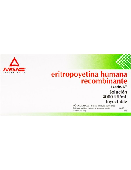 Eritropoyetina Humana Recombinante Sol. Iny. 4000 UI / mL Amp. C/6 (Amsa)
