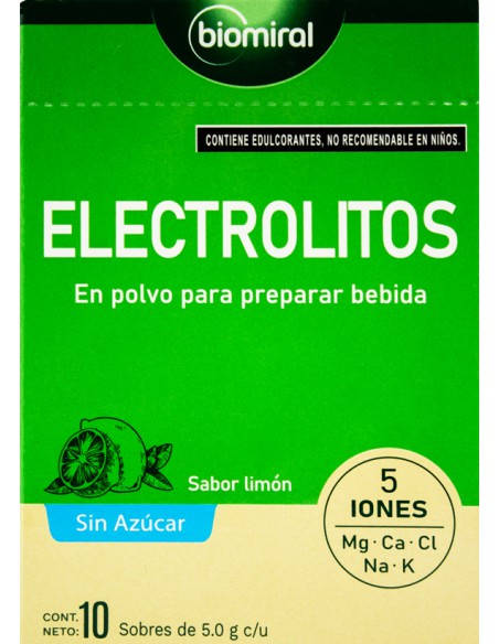 Electrolitos Orales Limón Sobre 5g C/10 (Biomiral)