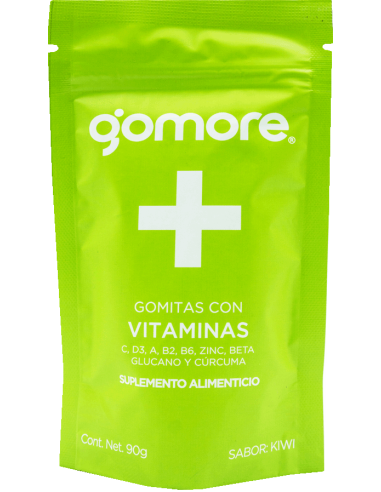 Gomitas Con Vitaminas Sabor Kiwi 90g (Gomore)