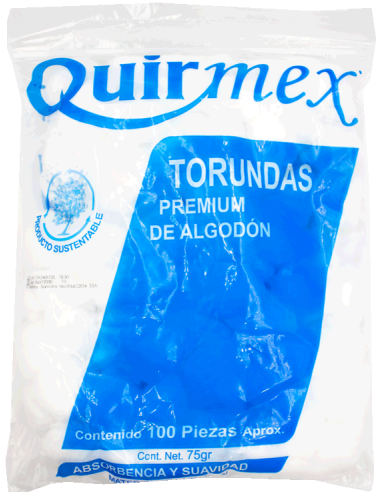 Algodón Torunda 75g Quirmex