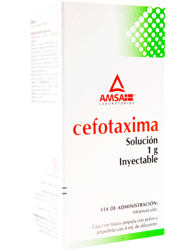 Cefotaxima Sodica IM Sol. Iny. 1 g Amp. 4 mL (Amsa)