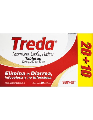 Treda Tabletas C/20 + 10