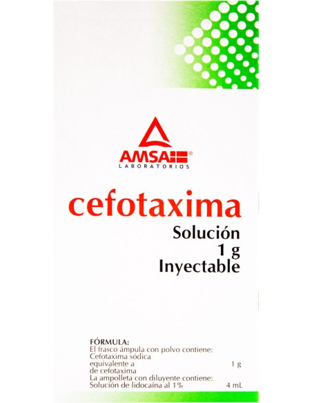 Cefotaxima Sodica IM Sol. Iny. 1 g Amp. 4 mL (Amsa)