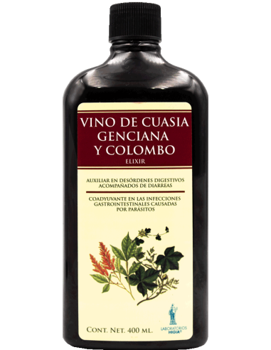 Vino de Cuasia, Genciana y Colombo Elixir Fco 400mL