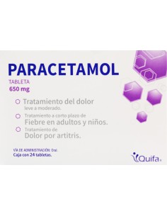 Paracetamol Tabs 650mg C/24 (Quifa)