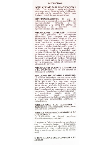 Cefotaxima Sodica IM Sol. Iny. 500 mg Amp. 2 mL...