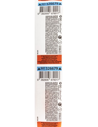 Jeringa Insulina BD 0.5mL 31Gx6mm C/1