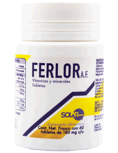 Ferlor A.F Tabs 180mg C/60