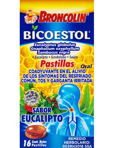 Bicoestol Pastillas Sabor Eucalipto C/16