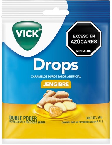 Vick Drops Past. Jengibre Bolsa C/20