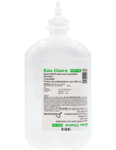 Agua Inyectable 500mL (Neolpharma)