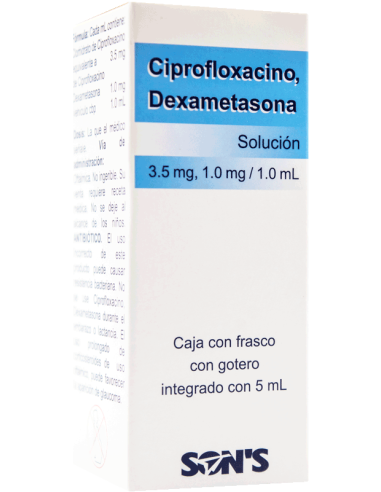 Ciprofloxacino, Dexametasona Sol. Oftálmica 5mL (SON'S)