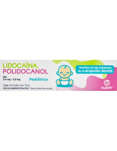 Lidocaína, Polidocanol Gel Ped. Tubo 10g (Maver)