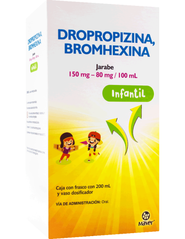 Dropropizina, Bromhexina Jbe Infantil Fco 200mL (Maver)
