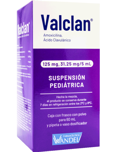 Valclan Susp. Ped. 125 mg / 31.25 mg Frasco con...
