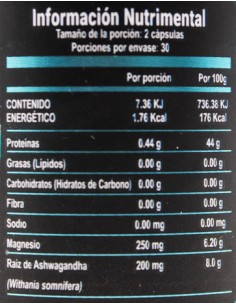 Magnesio, Ashwaganda Caps 500mg C/60 (UB Natural) 2