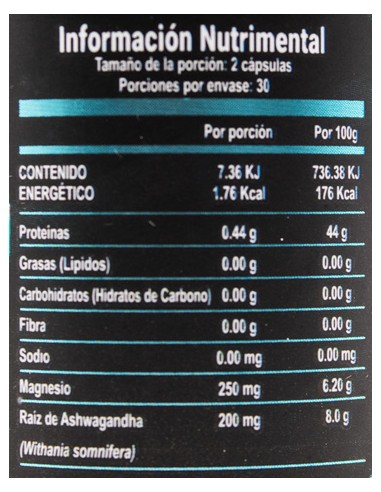 Magnesio, Ashwaganda Caps 500mg C/60 (UB Natural)