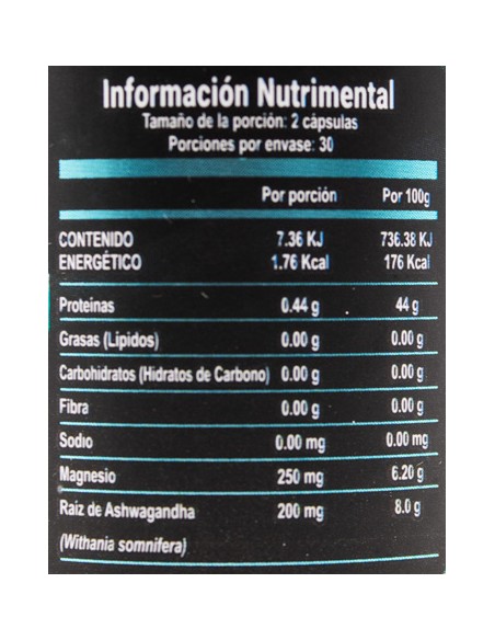 Magnesio, Ashwaganda Caps 500mg C/60 (UB Natural)