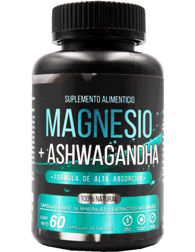 Magnesio, Ashwaganda Caps 500mg C/60 (UB Natural)