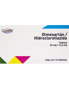 Olmesartán, Hidroclorotiazida Tabs 20mg/ 12.5mg C/14...