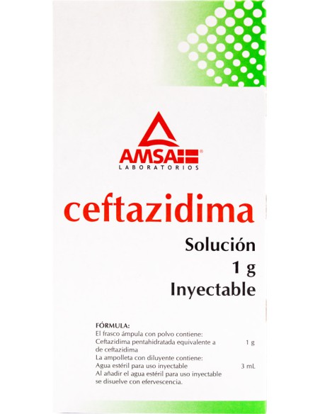 Ceftazidima Sol. Iny 1g Amp. 3mL (Amsa)