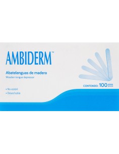 Abatelenguas de Madera C/100 (Ambiderm)